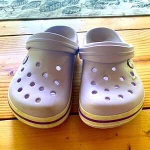 Lilac purple Crocband crocs size 3